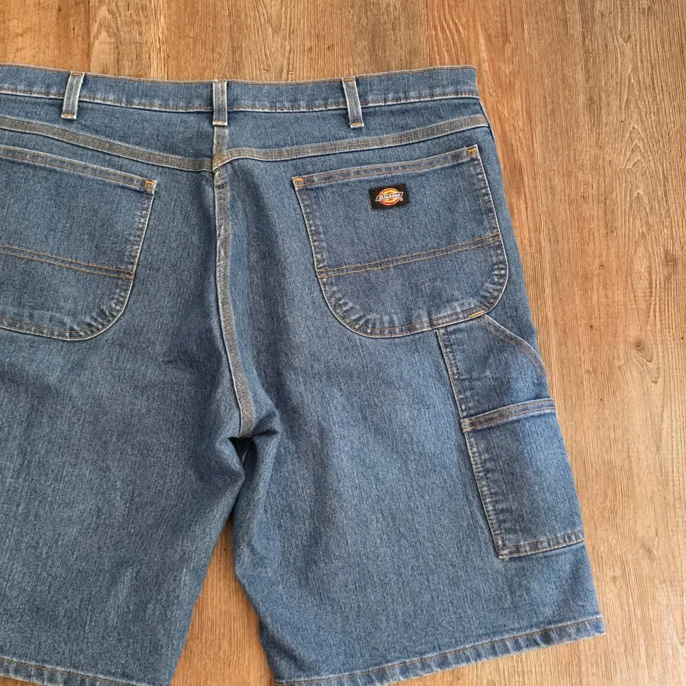 Dickies FLF Carpenter Denim Shorts Men 38 Blue Workwear Utility Stretch DX220SNB